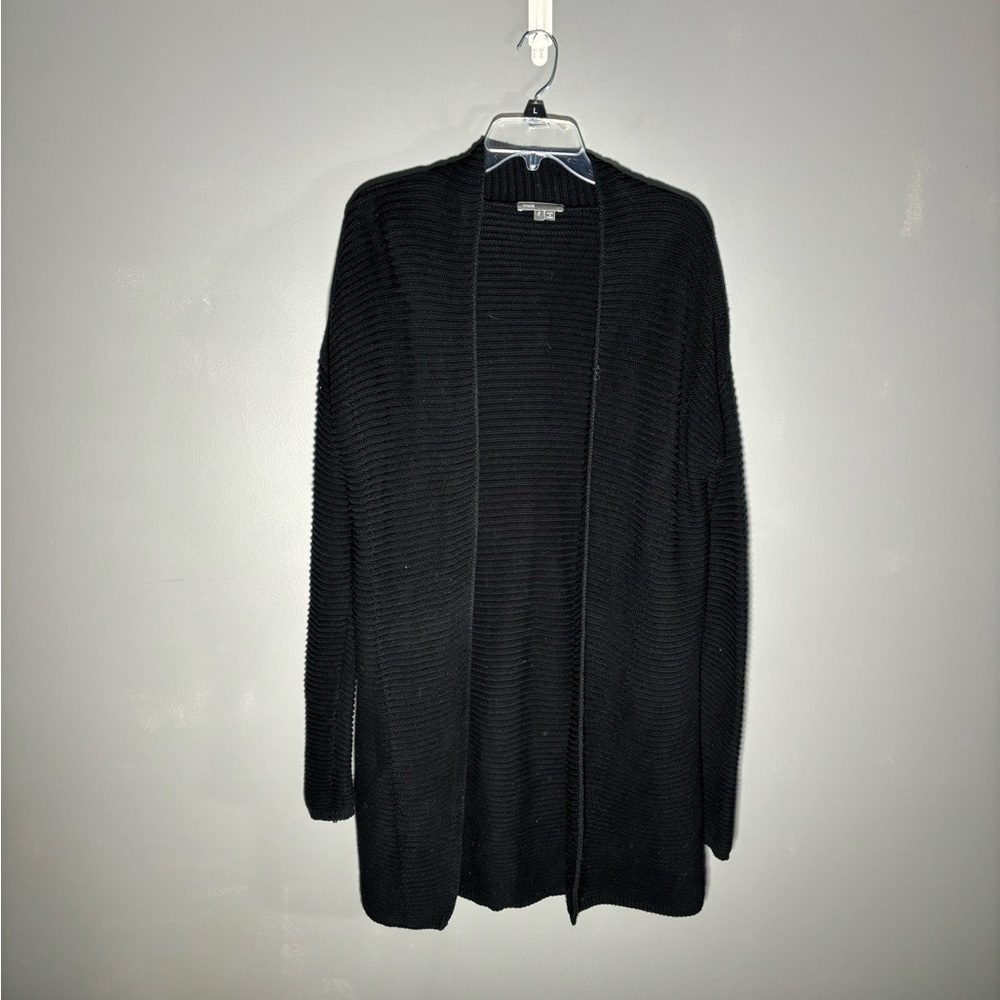 Vince Cotton Ribbed Long Cardigan Womens Size Small